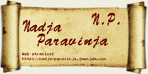 Nadja Paravinja vizit kartica